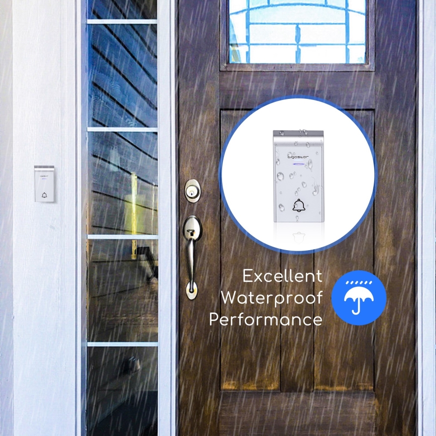 Aigostar - Ασύρματο κουδούνι για πρίζα 230V/12V IP44 λευκό