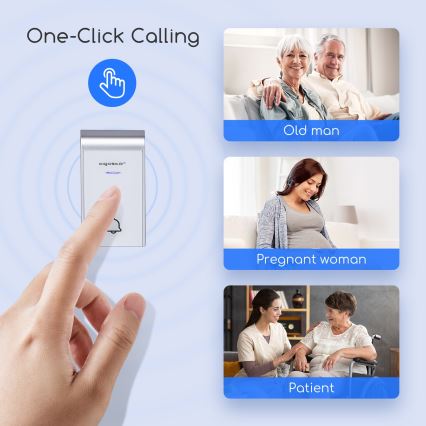 Aigostar - Ασύρματο κουδούνι για πρίζα 230V/12V IP44 λευκό