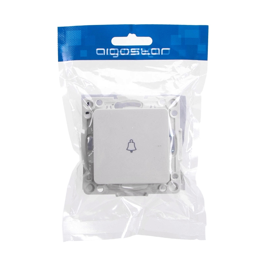 Aigostar - Απλός διακόπτης κουδουνιού χωρίς πλαίσιο, λευκός