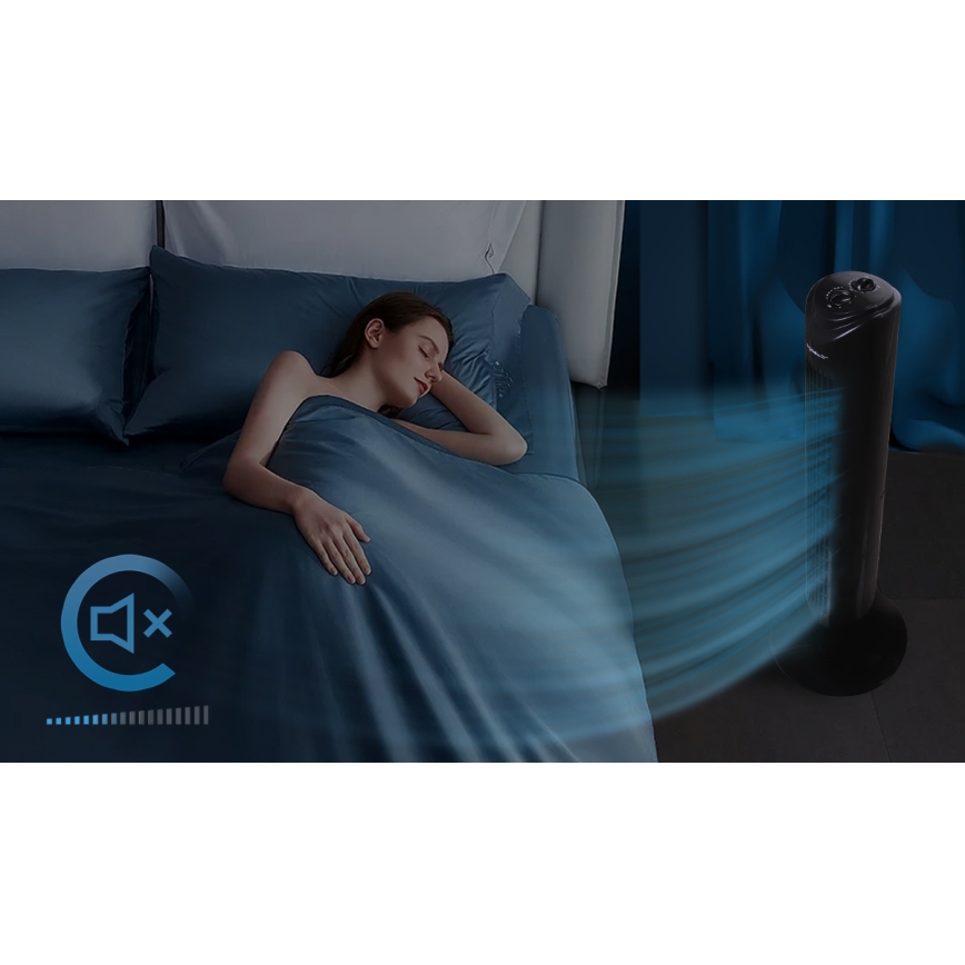 Aigostar - Ανεμιστήρας Πύργος 45W/230V μαύρο