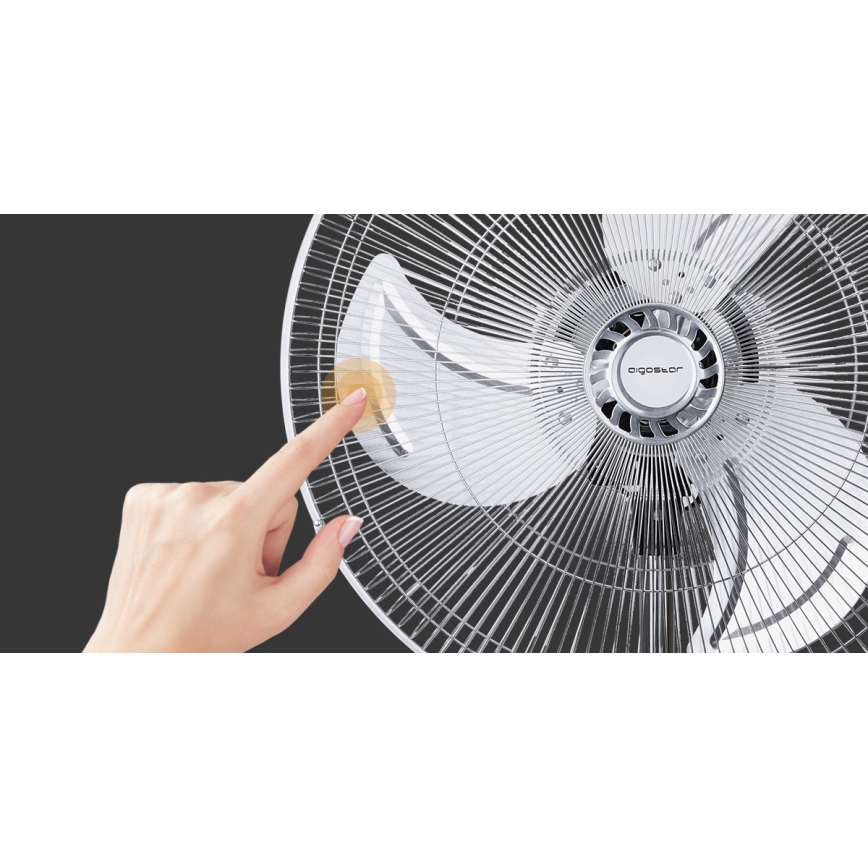 Aigostar - Ανεμιστήρας δαπέδου 50W/230V διάμ. 50 cm χρώμιο/μαύρο
