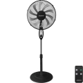 Aigostar - Ανεμιστήρας δαπέδου 55W/230V 130 cm μαύρος + τηλεχειριστήριο