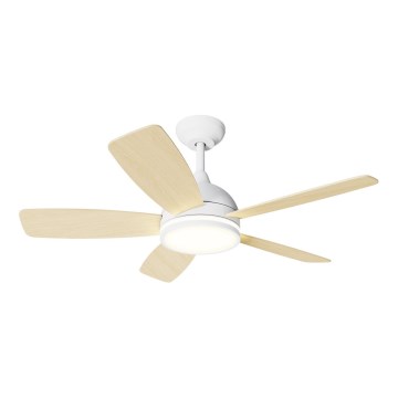 Aigostar - Ανεμιστήρας οροφής LED Dimmable LED/20W/230V 2700-6500K 132cm λευκό/μπεζ + τηλεχειριστήριο