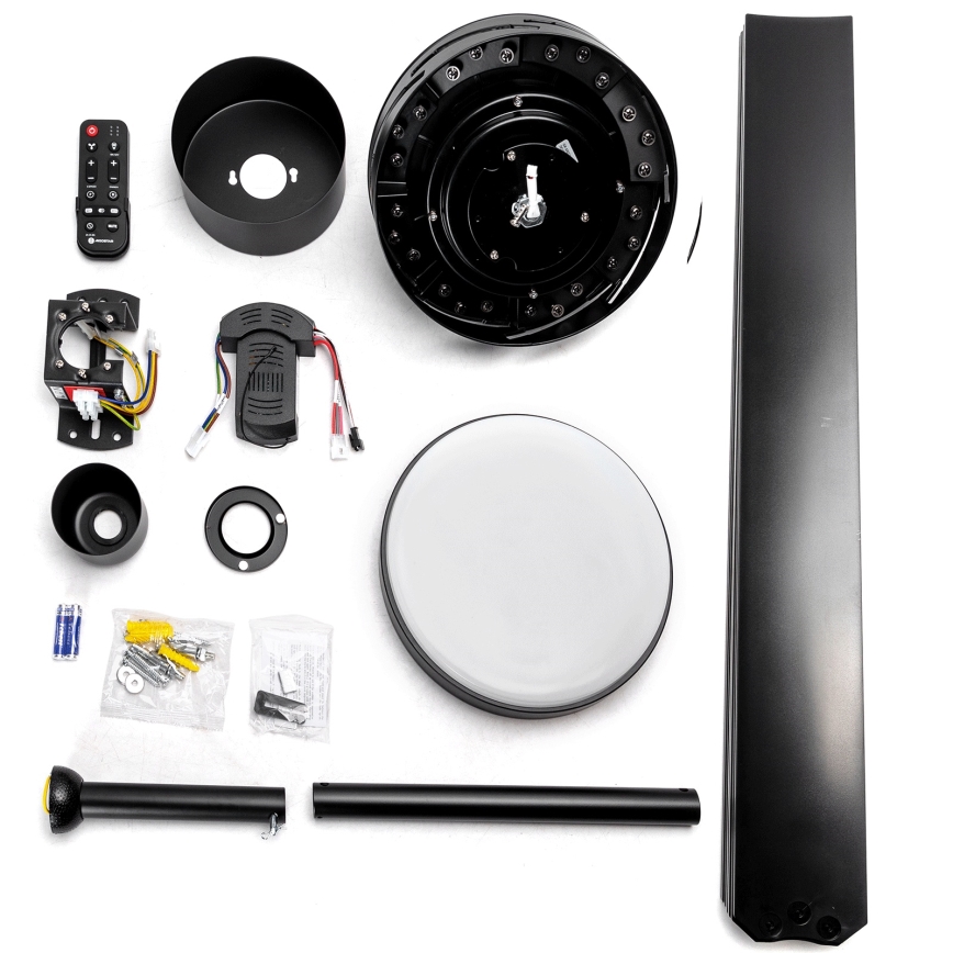 Aigostar - Ανεμιστήρας οροφής LED Dimmable LED/24W/230V 2700-6500K 165cm μαύρο + τηλεχειριστήριο