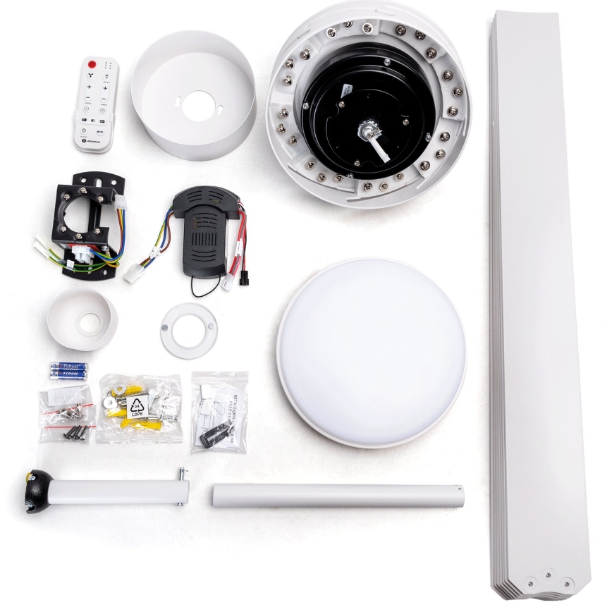 Aigostar - Ανεμιστήρας οροφής LED Dimmable LED/24W/230V 2700-6500K διάμετρος 165 cm + τηλεχειριστήριο λευκό