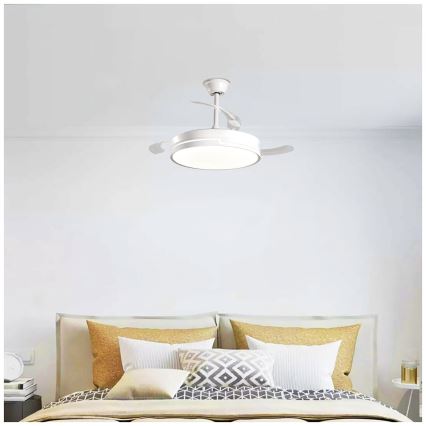 Aigostar - Ανεμιστήρας οροφής LED Dimmable LED/36W/230V 2700-6500K διάμετρος 107 cm + τηλεχειριστήριο λευκό