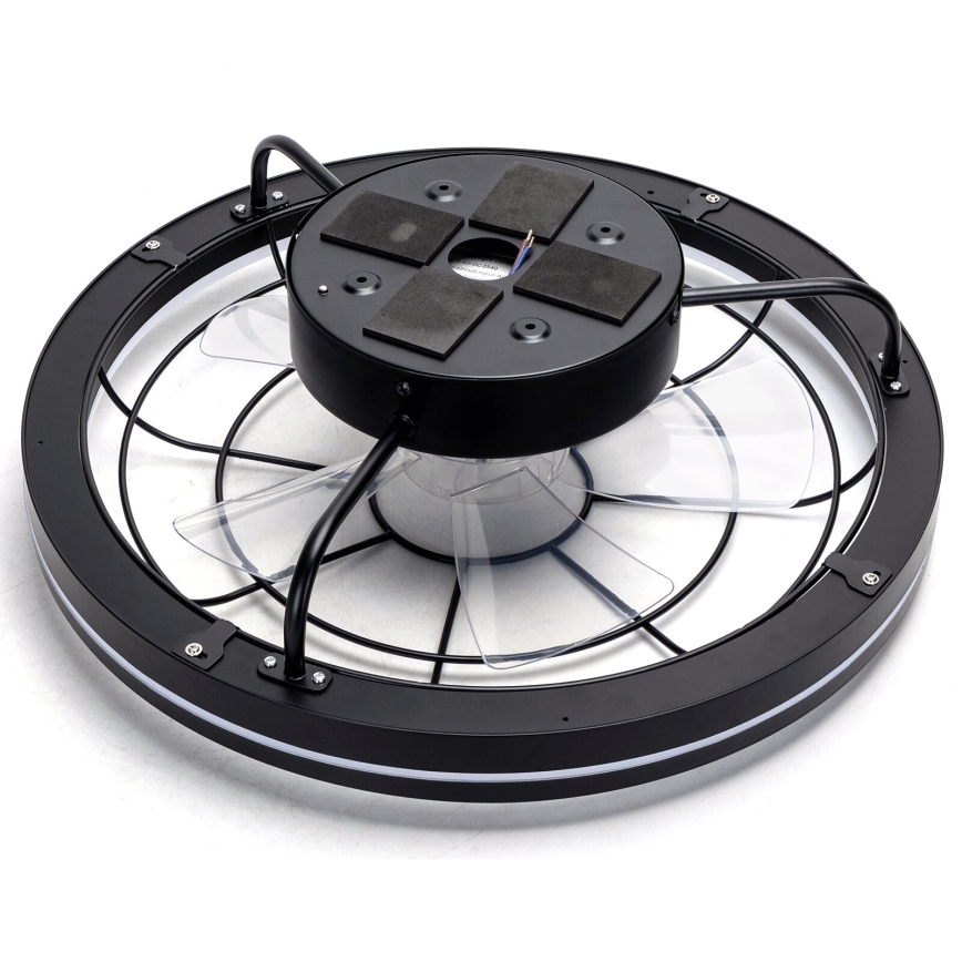 Aigostar - Ανεμιστήρας οροφής LED Dimmable LED/40W/230V 2700-6500K διάμετρος 48 cm + τηλεχειριστήριο μαύρο