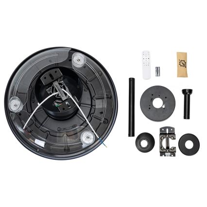 Aigostar - Ανεμιστήρας οροφής LED Dimmable LED/50W/230V 2700-6500K 106cm μαύρο + τηλεχειριστήριο