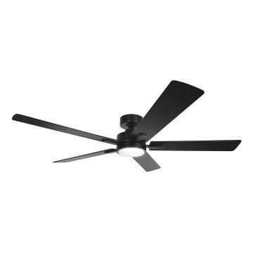 Aigostar - Ανεμιστήρας οροφής LED με ρύθμιση φωτεινότητας LED/20W/230V 2700-6500K 132cm μαύρος + τηλεχειριστήριο