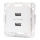 Aigostar - Λευκή πρίζα τροφοδοσίας USB χωρίς πλαίσιο, 2x USB-A