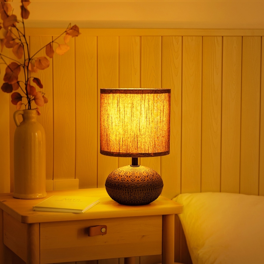 Aigostar - Eπιτραπέζια λάμπα 1xE14/40W/230V γκρι