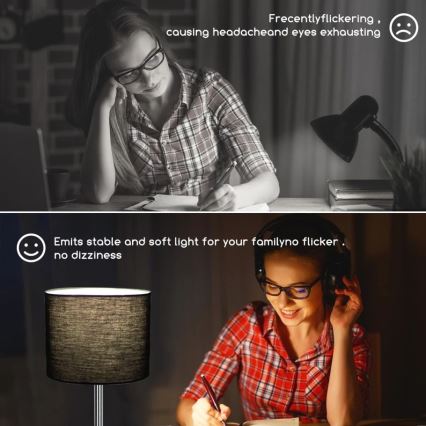 Aigostar - Eπιτραπέζια λάμπα 1xE14/40W/230V μαύρο