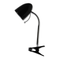 Aigostar -  Eπιτραπέζια λάμπα με κλιπ 1xE27/11W/230V μαύρο/γυαλιστερό χρώμιο
