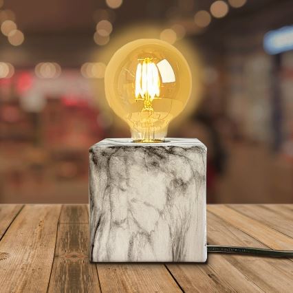 Aigostar - Eπιτραπέζιο φωτιστικό 1xE27/60W/230V λευκό/γκρι