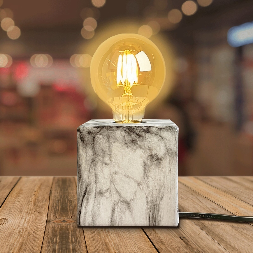 Aigostar - Eπιτραπέζιο φωτιστικό 1xE27/60W/230V λευκό/γκρι