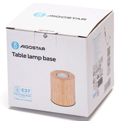 Aigostar - Eπιτραπέζιο φωτιστικό 1xE27/60W/230V Καουτσουκόδεντρο