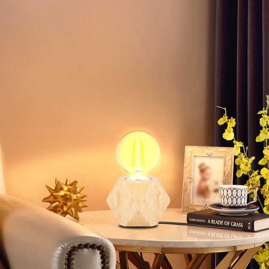 Aigostar - Eπιτραπέζιο φωτιστικό 1xE27/60W/230V Καουτσουκόδεντρο