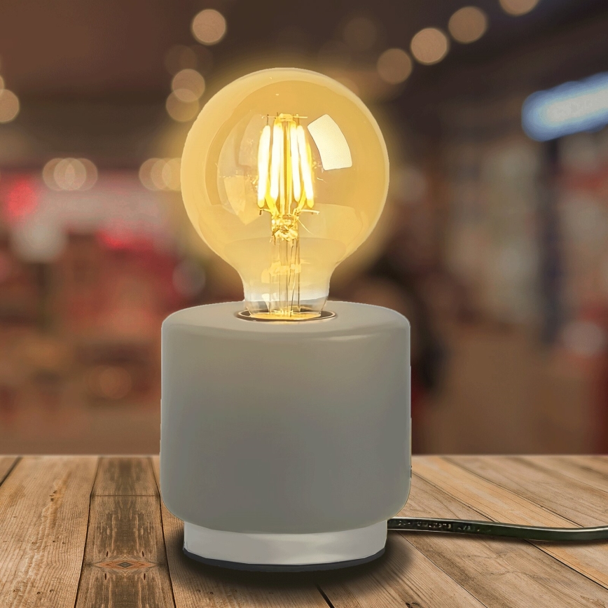 Aigostar - Eπιτραπέζιο φωτιστικό 1xE27/60W/230V γκρι