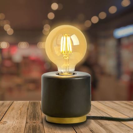 Aigostar - Eπιτραπέζιο φωτιστικό 1xE27/60W/230V μαύρο
