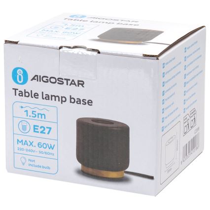 Aigostar - Eπιτραπέζιο φωτιστικό 1xE27/60W/230V μαύρο
