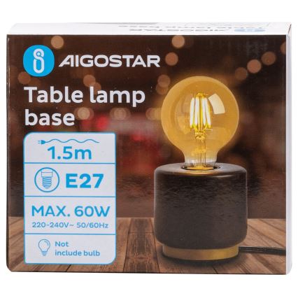 Aigostar - Eπιτραπέζιο φωτιστικό 1xE27/60W/230V μαύρο