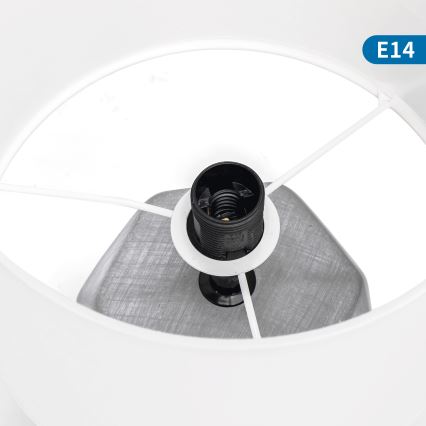 Aigostar - Eπιτραπέζια λάμπα 1xE14/40W/230V γκρι