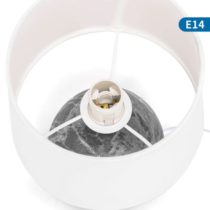 Aigostar - Eπιτραπέζια λάμπα 1xE14/40W/230V γκρι