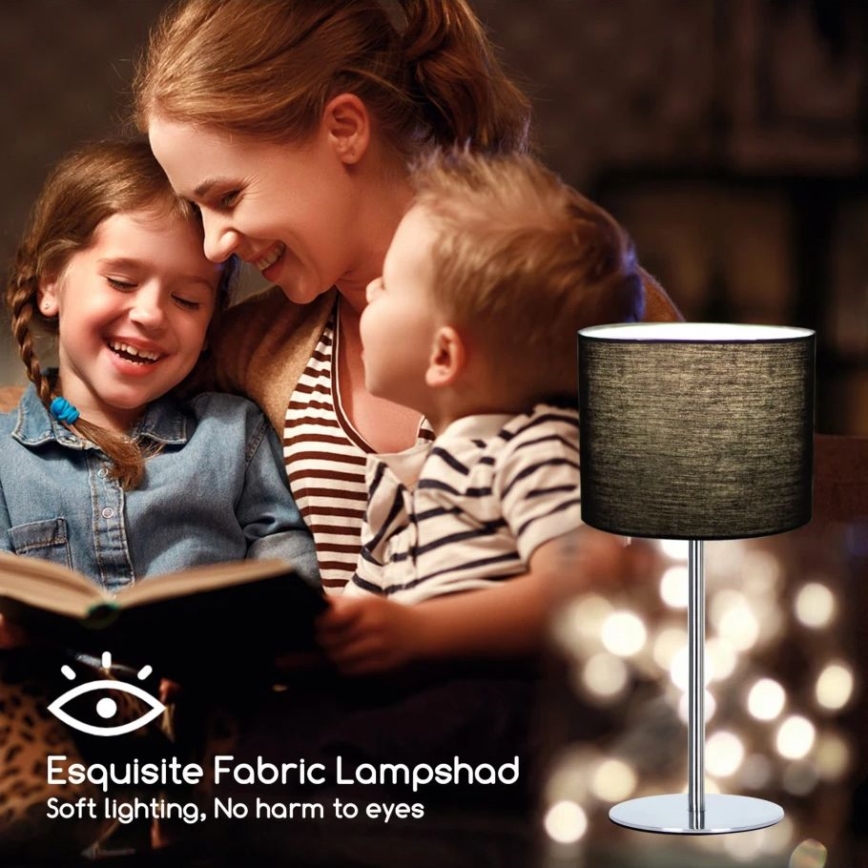 Aigostar - Eπιτραπέζια λάμπα 1xE14/40W/230V μαύρο