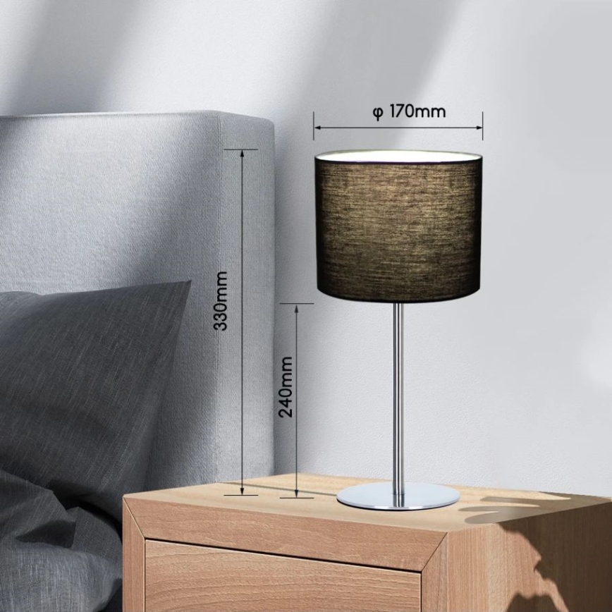 Aigostar - Eπιτραπέζια λάμπα 1xE14/40W/230V μαύρο