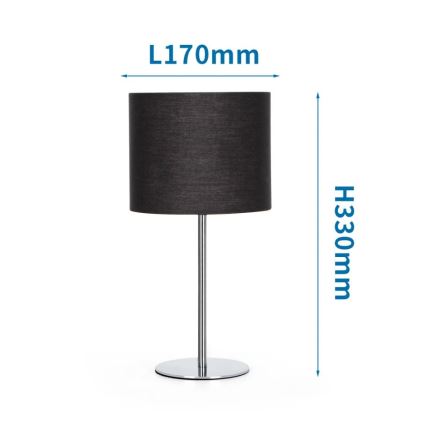 Aigostar - Eπιτραπέζια λάμπα 1xE14/40W/230V μαύρο