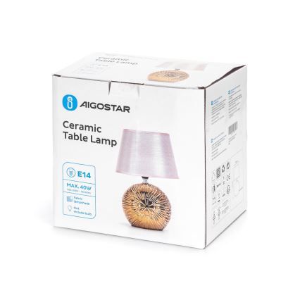 Aigostar - Eπιτραπέζια λάμπα 1xE14/40W/230V χρυσαφί