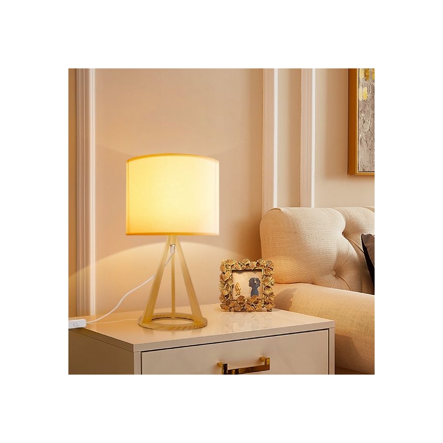Aigostar - Eπιτραπέζια λάμπα 1xE27/60W/230V πεύκο