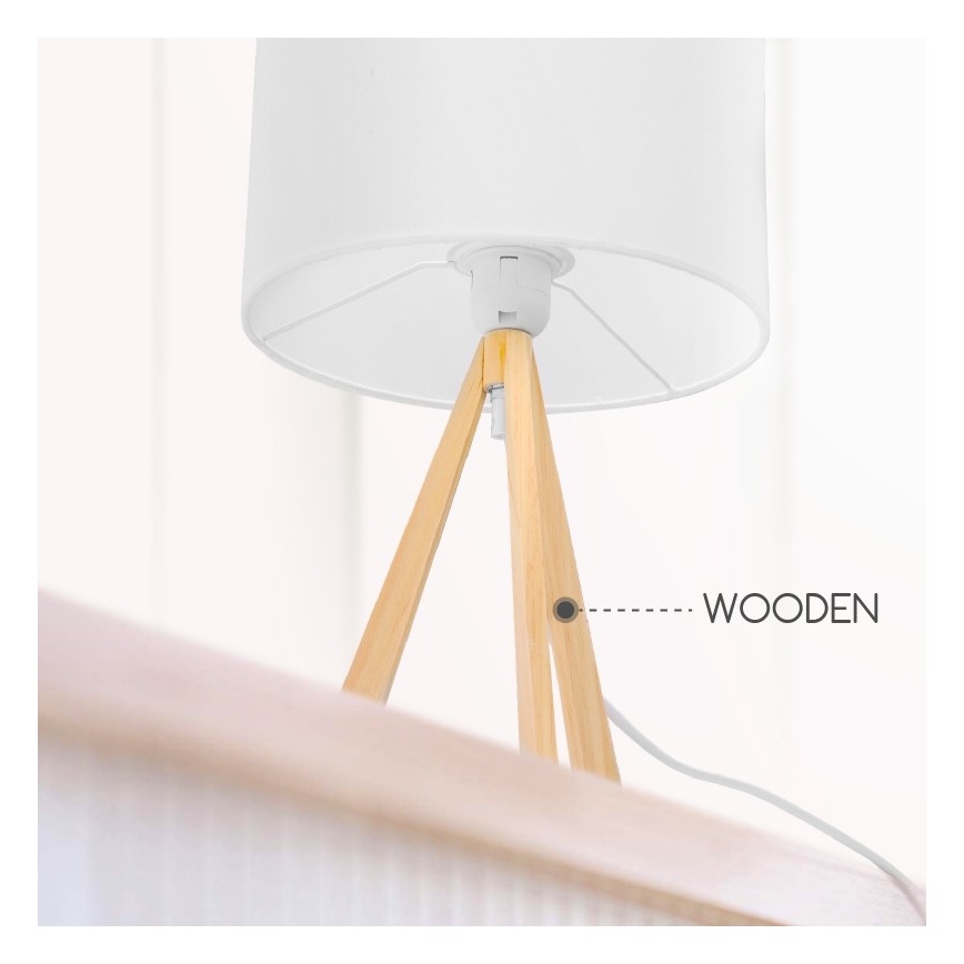 Aigostar - Eπιτραπέζια λάμπα 1xE27/60W/230V πεύκο
