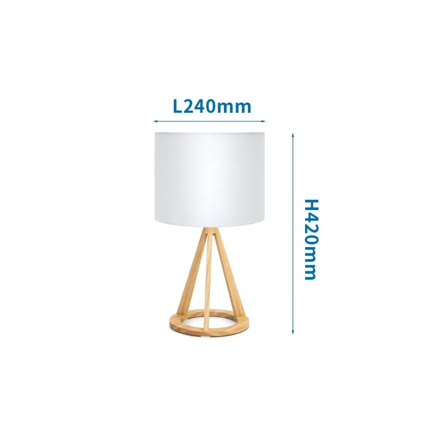 Aigostar - Eπιτραπέζια λάμπα 1xE27/60W/230V πεύκο