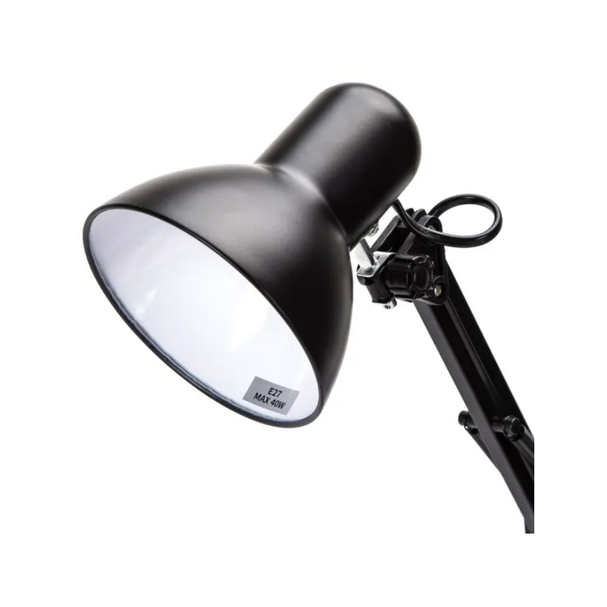 Aigostar - Eπιτραπέζια λάμπα 2σε1 1xE27/40W/230V μαύρο