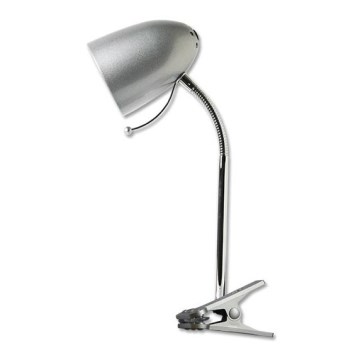 Aigostar -  Eπιτραπέζια λάμπα με κλιπ 1xE27/11W/230V ασημί/γυαλιστερό χρώμιο