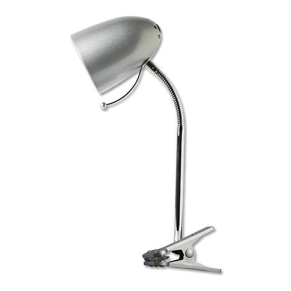 Aigostar -  Eπιτραπέζια λάμπα με κλιπ 1xE27/11W/230V ασημί/γυαλιστερό χρώμιο