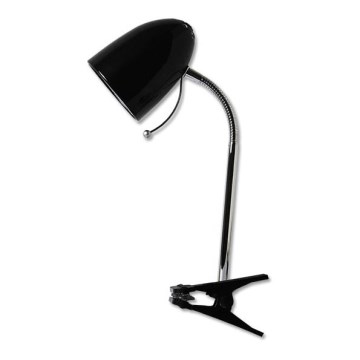 Aigostar -  Eπιτραπέζια λάμπα με κλιπ 1xE27/11W/230V μαύρο/γυαλιστερό χρώμιο