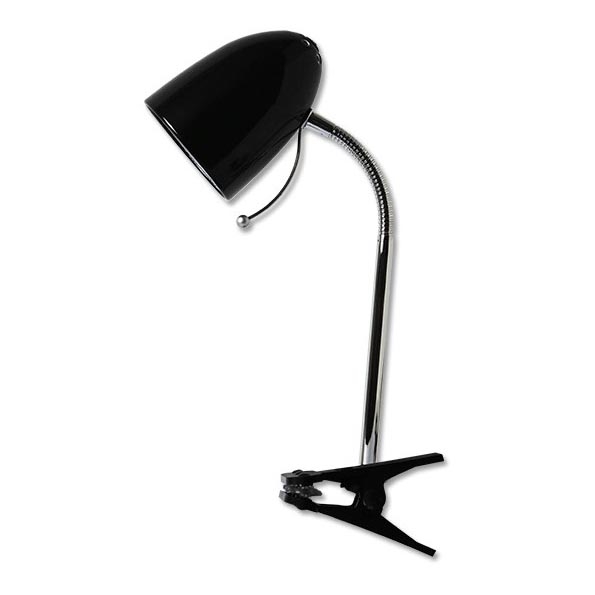 Aigostar -  Eπιτραπέζια λάμπα με κλιπ 1xE27/11W/230V μαύρο/γυαλιστερό χρώμιο