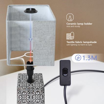 Aigostar - Eπιτραπέζιο φωτιστικό 1xE14/40W/230V