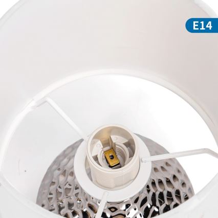 Aigostar - Eπιτραπέζιο φωτιστικό 1xE14/40W/230V γυαλιστερό χρώμιο