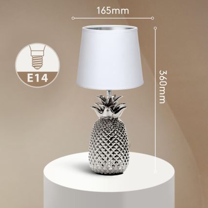 Aigostar - Eπιτραπέζιο φωτιστικό 1xE14/40W/230V γυαλιστερό χρώμιο