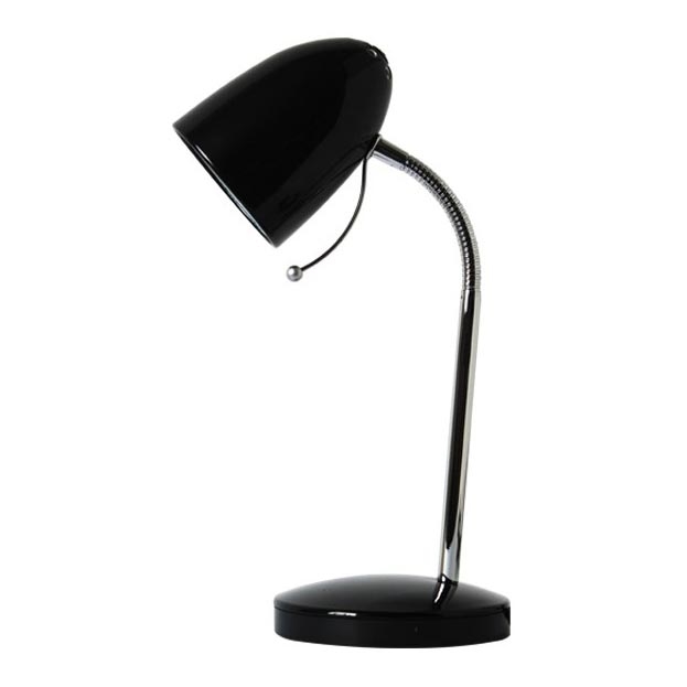 Aigostar - Eπιτραπέζιο φωτιστικό 1xE27/36W/230V μαύρο/γυαλιστερό χρώμιο