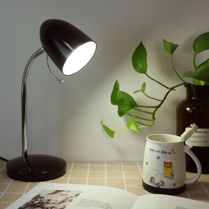 Aigostar - Eπιτραπέζιο φωτιστικό 1xE27/36W/230V μαύρο/γυαλιστερό χρώμιο