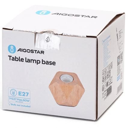Aigostar - Eπιτραπέζιο φωτιστικό 1xE27/60W/230V Καουτσουκόδεντρο