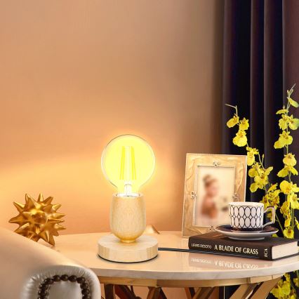 Aigostar - Eπιτραπέζιο φωτιστικό 1xE27/60W/230V Καουτσουκόδεντρο
