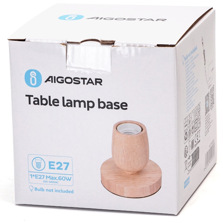 Aigostar - Eπιτραπέζιο φωτιστικό 1xE27/60W/230V Καουτσουκόδεντρο