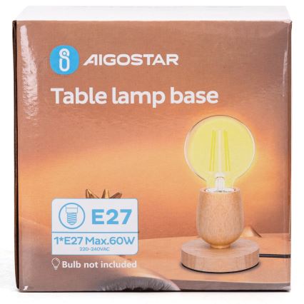 Aigostar - Eπιτραπέζιο φωτιστικό 1xE27/60W/230V Καουτσουκόδεντρο