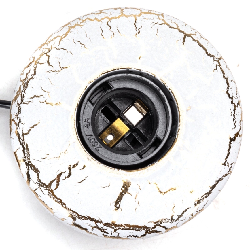 Aigostar - Eπιτραπέζιο φωτιστικό 1xE27/60W/230V λευκό/χρυσό