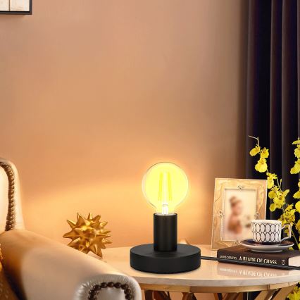 Aigostar - Eπιτραπέζιο φωτιστικό 1xE27/60W/230V μαύρο